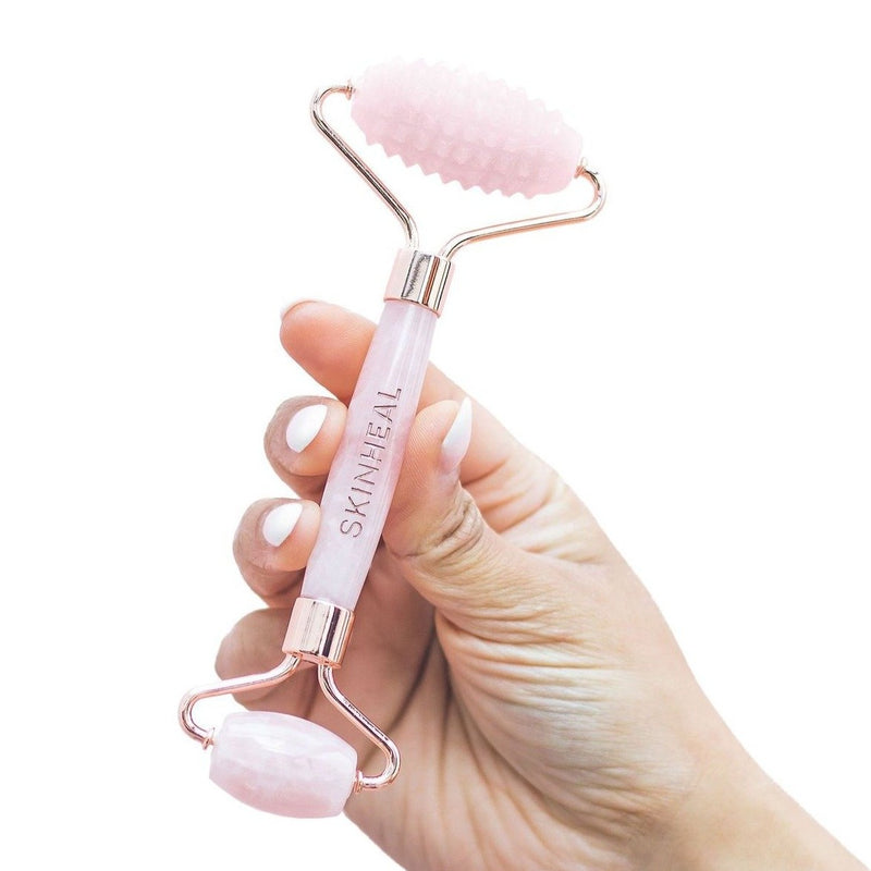 ROSE QUARTZ MASSAGING ROLLER - SKIN HEAL