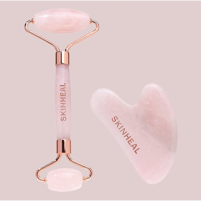 ROSE QUARTZ ROLLER & GUA SHA SET - SKIN HEAL